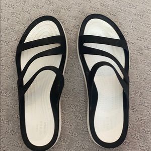 Crocs iconic comfort sandal.